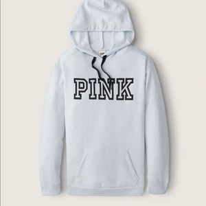 Pink pullover logo hoodie